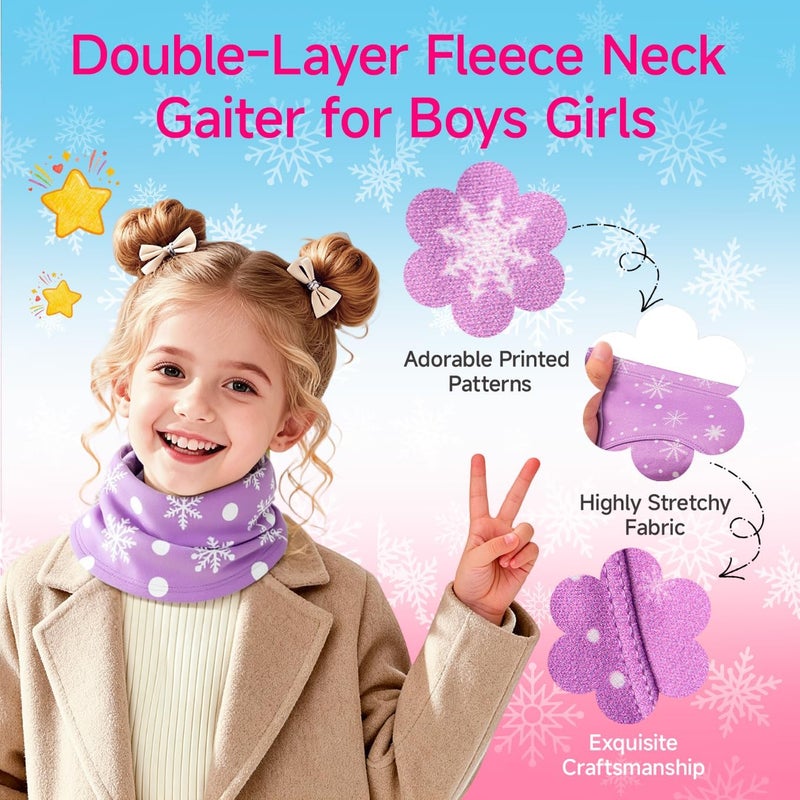 Wandx Winter Kids Balaclava Face Mask Full Fleece Gaiter Ski Mask Neck Warmer for Cold Weather Windproof Face Cover for Boys Girls - Image 3